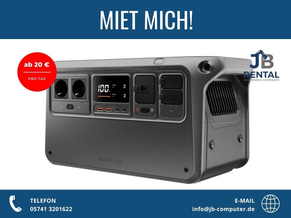 Powerstation Powerbank Notstromaggregat DJI mieten bei JB Vertrieb