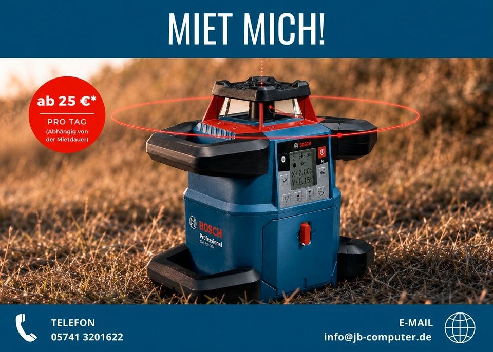 Rotationslaser Baulaser Nivelliergerät Bosch mieten bei JB Vertrieb