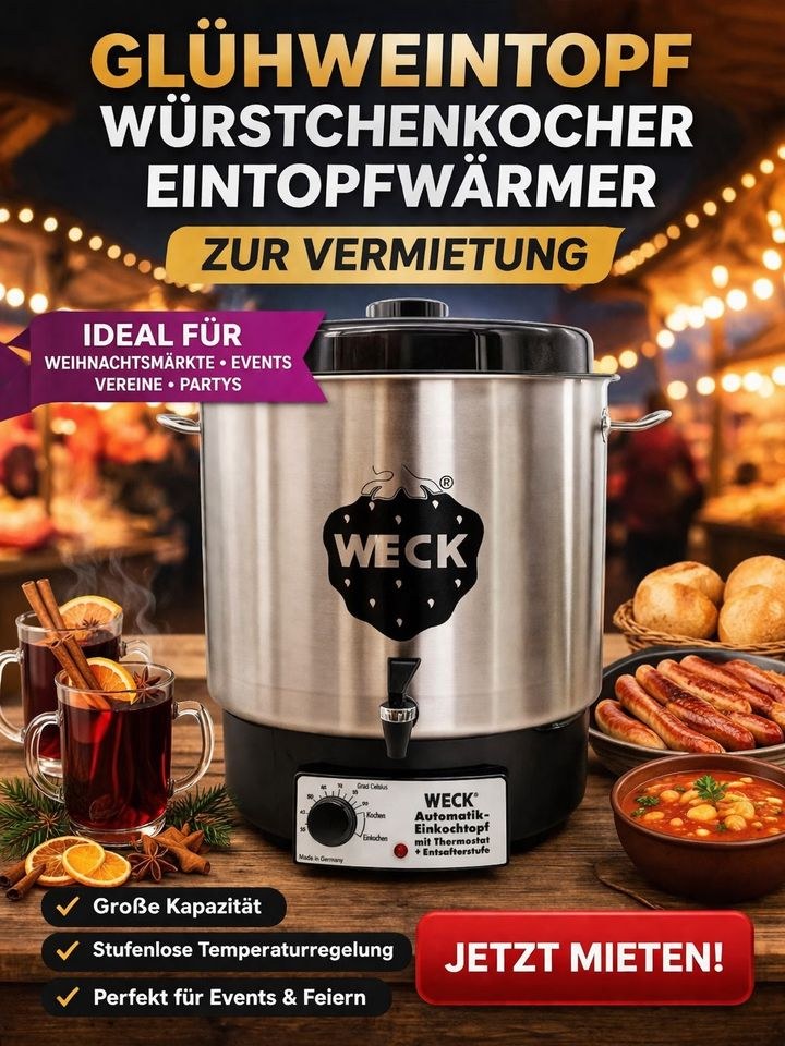 Glühweintopf Einkocher Würstchenkocher (kein mieten bei Jo-Ro – 2