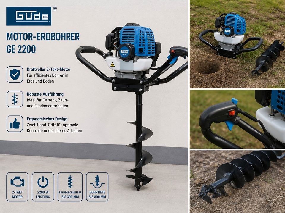Güde Motor Erdbohrer GE 2200 mieten bei Jo-Ro