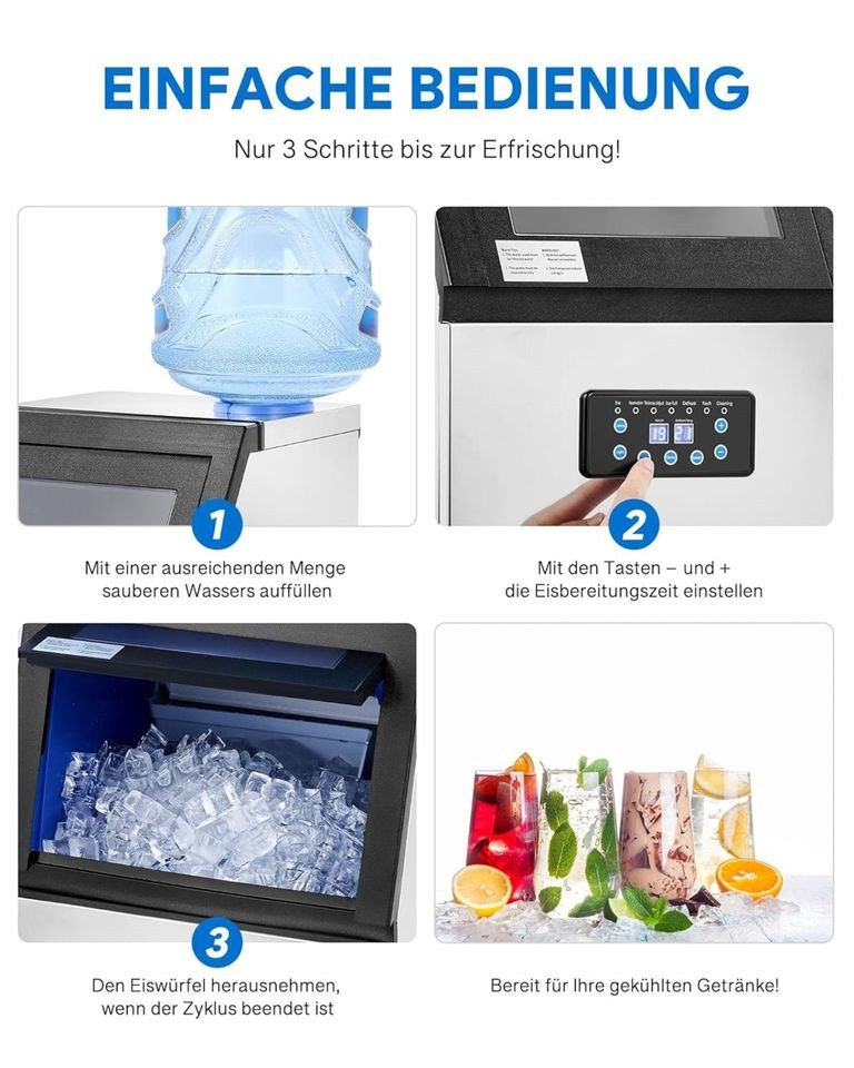 Wilprep Kommerzielle Profi Eiswürfelmaschine mieten bei Jo-Ro – 3