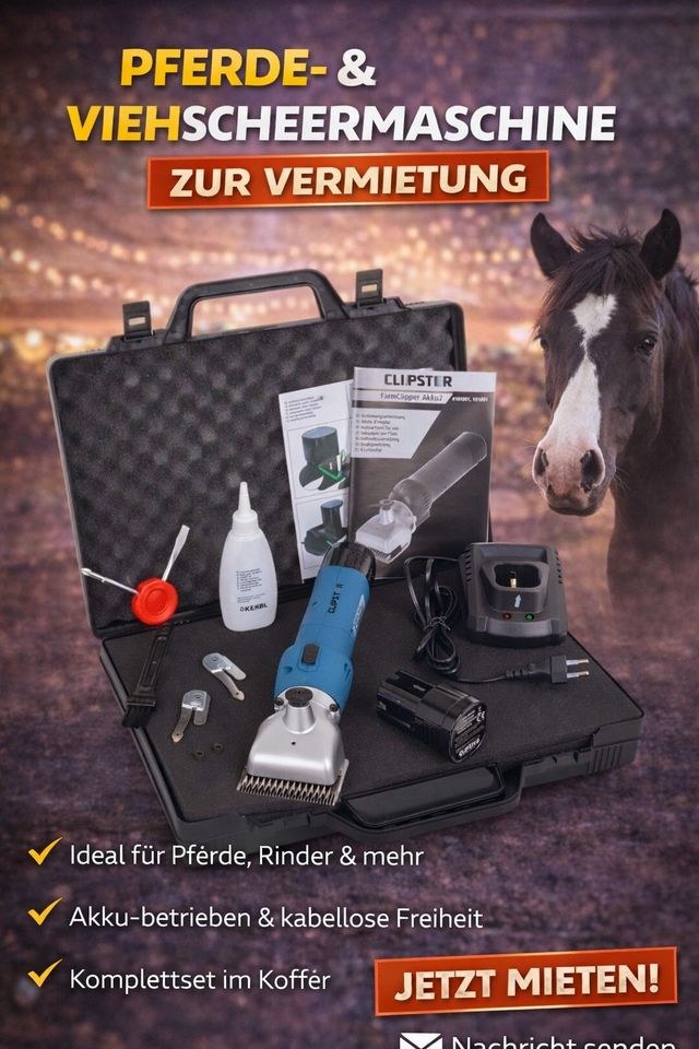 Akku Schermaschine z.b Pferde mieten bei Jo-Ro
