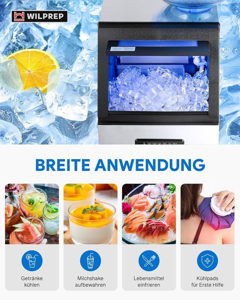 Wilprep Kommerzielle Profi Eiswürfelmaschine mieten bei Jo-Ro – 4