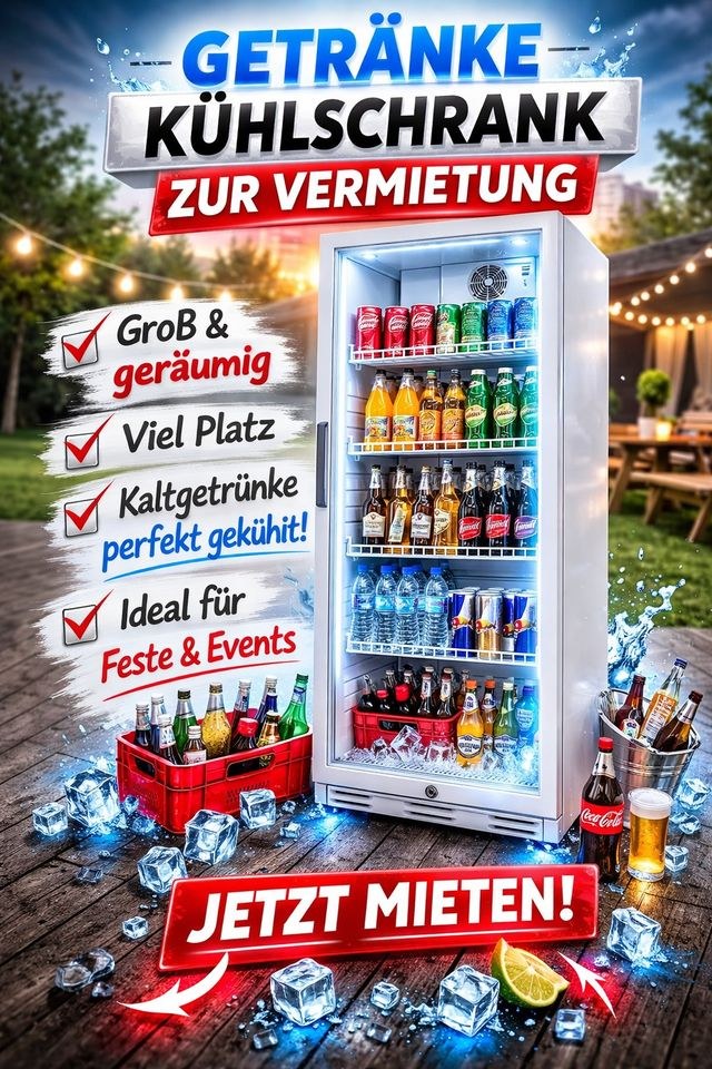 Glas Kühlschrank mieten bei Jo-Ro – Getränke kalt für alle – 2