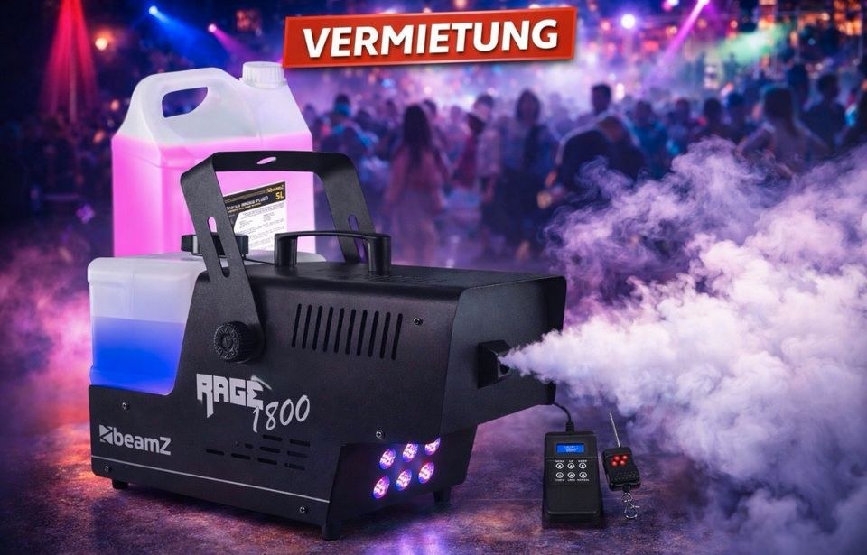 Profi Nebelmaschine 1800 Watt Led mieten bei Jo-Ro