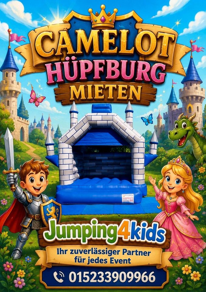 Einhorn Prinzessin Hüpfburg mieten in Schmelz – 3