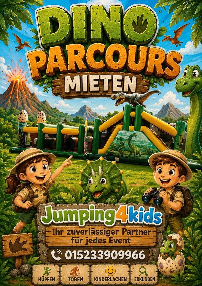 Dino Parcours hülfburg mieten in Schmelz – das Besondere