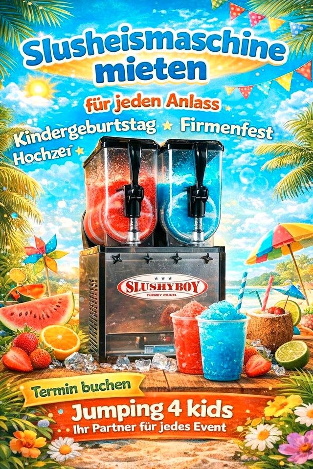 Slusheis Softeis Popcorn Zuckerwatte Maschine mieten in Schmelz