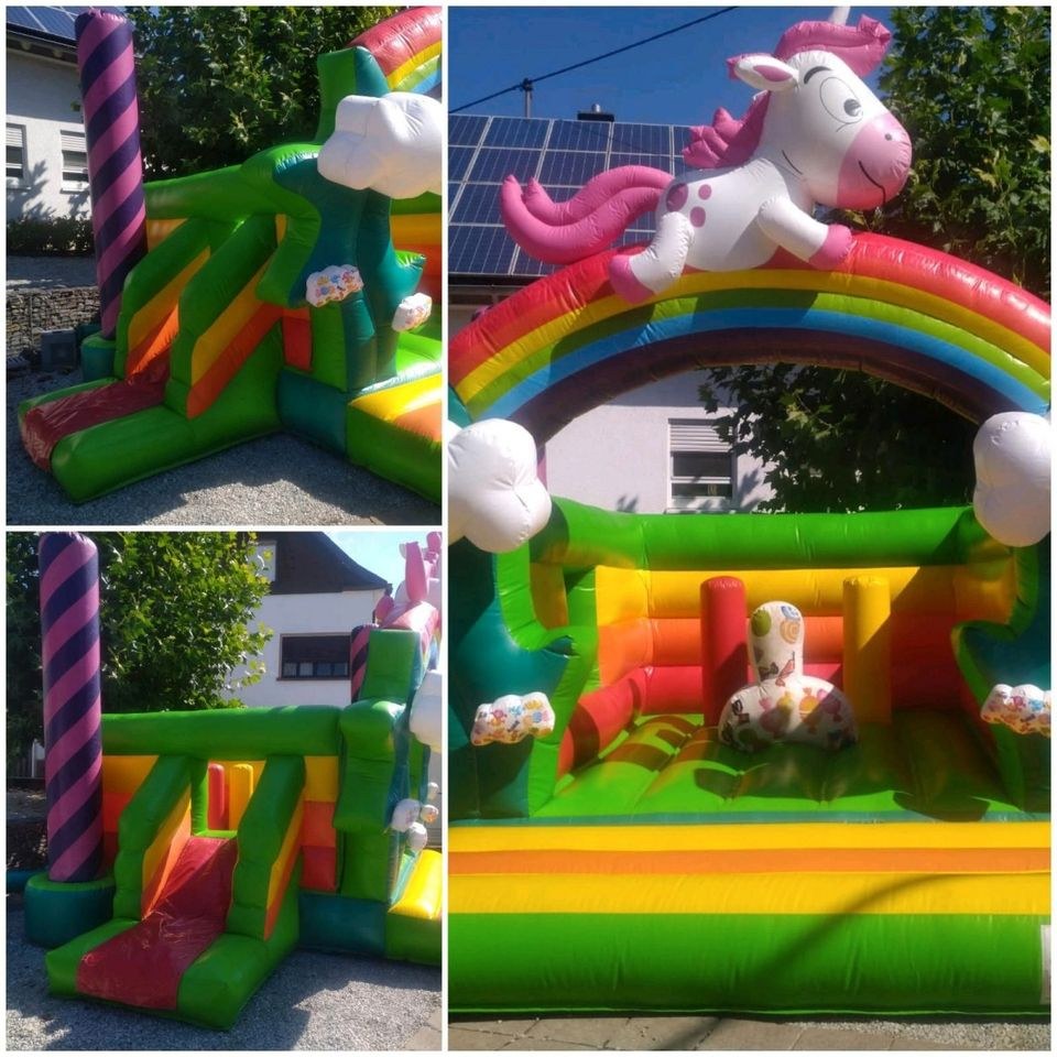 HÜPFBURG EINHORN PRINZESSIN SCHAUMPARTY mieten in Schmelz