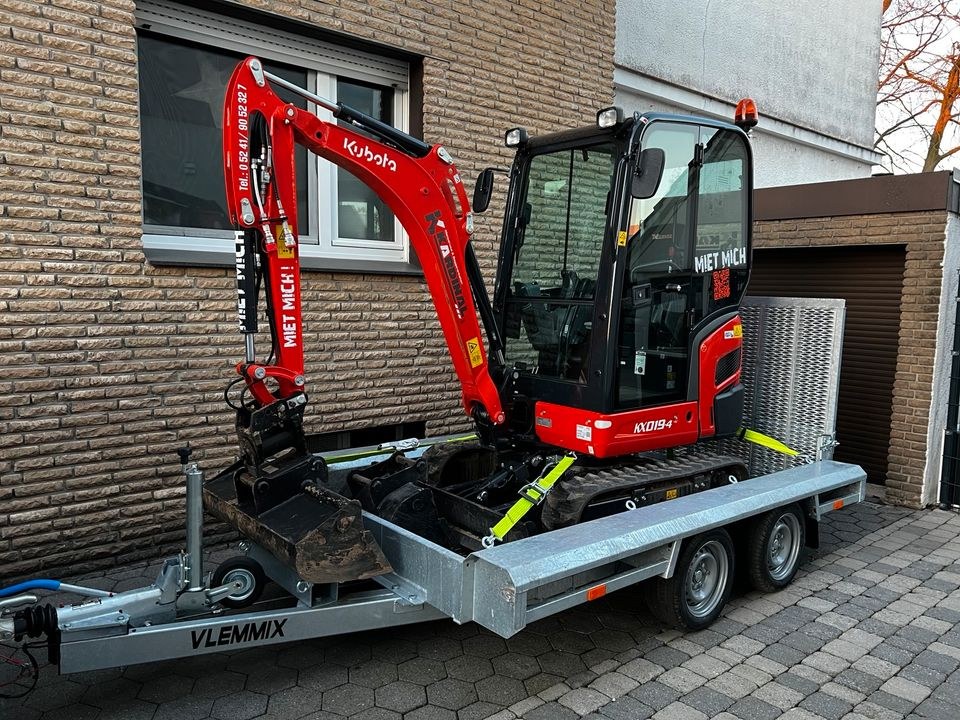 Minibagger Kubota KX019 4 Powertilt Bagger N mieten bei Kardinal