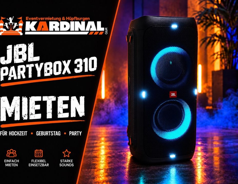 JBL 310 Partybox mieten bei Kardinal – Party-Sound