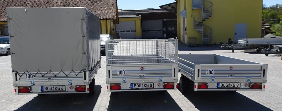PKW Anhänger 1,3t 3 Ausführungen 3,01m x 1,53m mieten in Konzell – 3