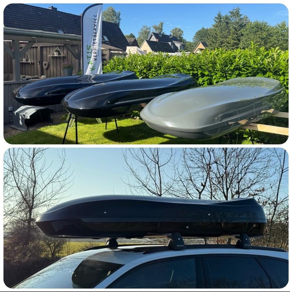 Dachbox Beluga XXL 800l 200km h Thule mieten bei Katis Vermietservice