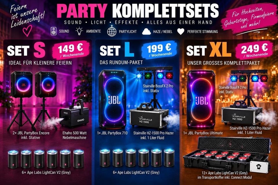 SET N mieten bei Katis Vermietservice – für Show & Tanzfläche
