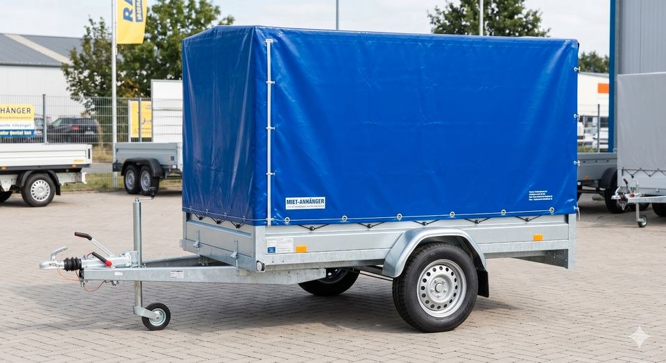 750kg 1300kg Planen Koffer Anhänger Rente mieten bei Michael