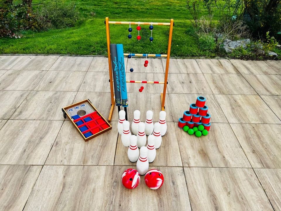Wurfspiel Spieleset Bowling Dosenwerfen mieten in Crostwitz