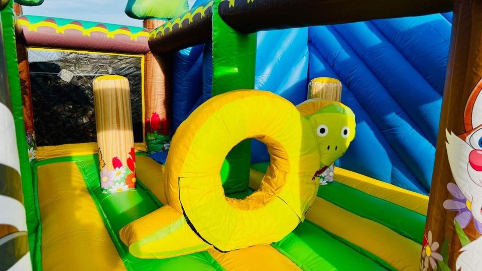 Hüpfburg Farm Life Multiplay Rutsche mieten in Crostwitz – 2