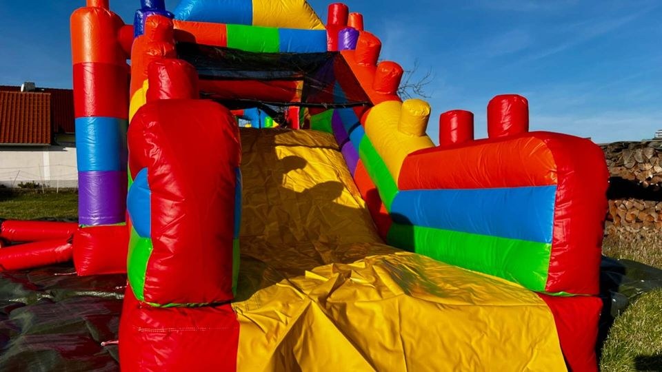 Hüpfburg Block Adventure Rutsche Pacour mieten in Crostwitz – 2