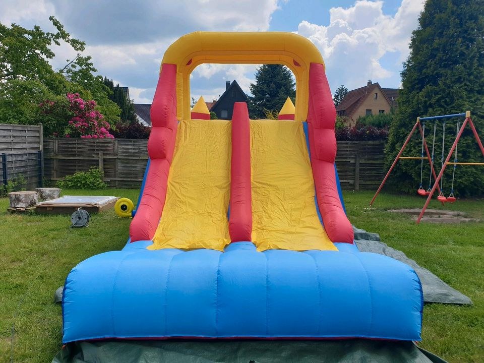 Kurzfristig buchbar Hüpfburg Double Mega Slide mieten bei Klassen – 4