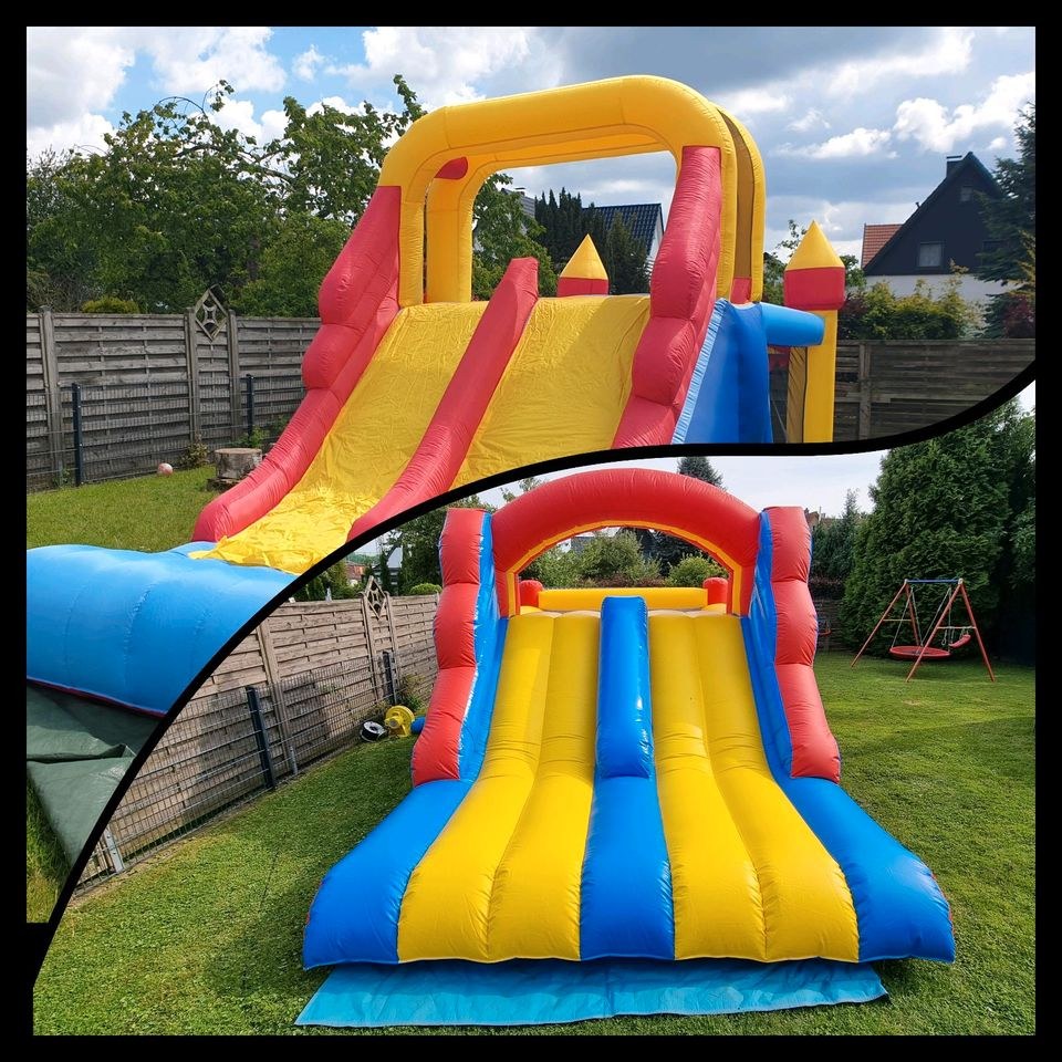 Kurzfristig buchbar Hüpfburg Double Mega Slide mieten bei Klassen
