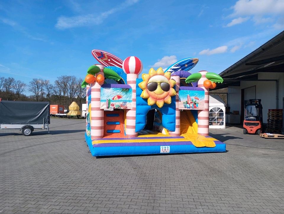 Hüpfburg Beach zwei Rutschen mieten bei Kramer Events