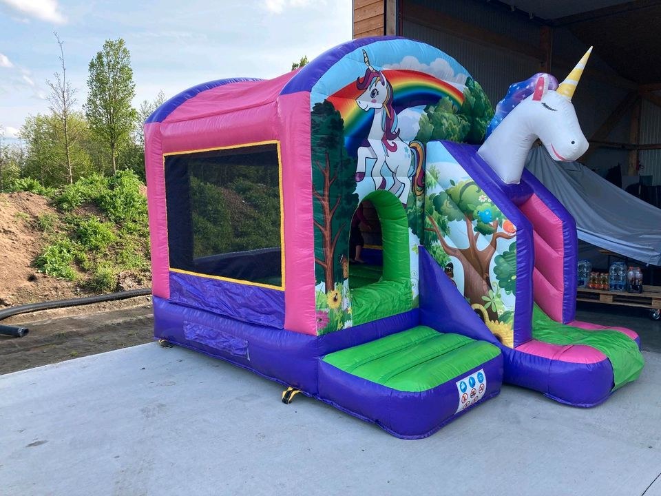 Hüpfburg kleines Einhorn mieten bei Kramer Events