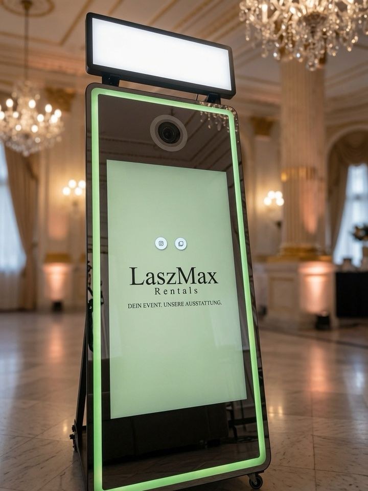 Fotospiegel Magic Mirror Fotobox mieten bei László Daul LaszMax – 4
