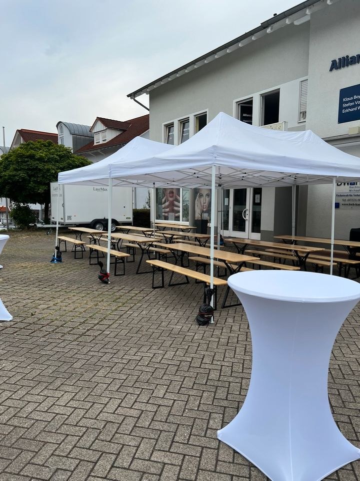 Pavillon 3x3m 3x6m mieten in Bühlertal – in Minuten aufgebaut – 2