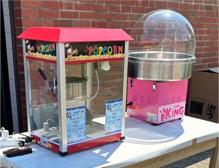 Professionelle Popcorn Zuckerwatte Maschine mieten bei LeMaB
