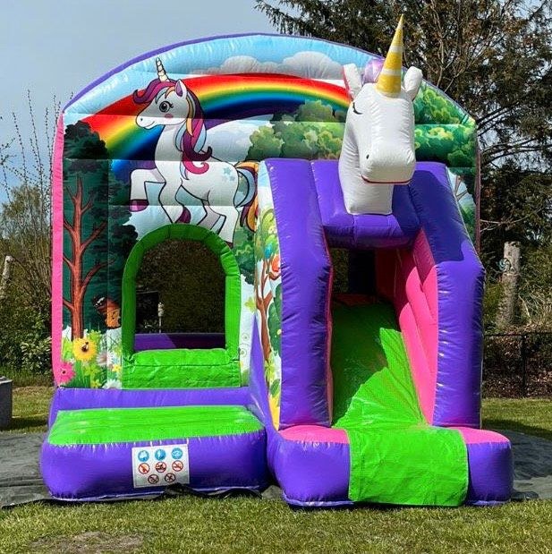 Hüpfburg S Einhorn Rutsche mieten bei LeMaB – Hüpfspaß für jede Feier