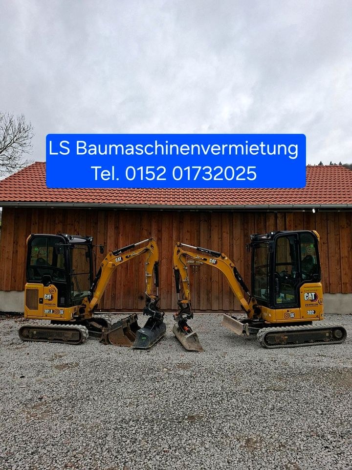 **Minibagger 2t unschlagbar mieten bei LS Baumaschinenvermietung