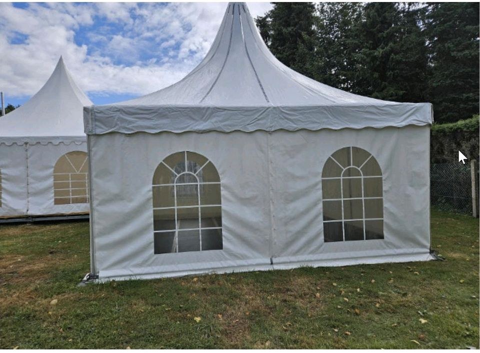 Pagode Zelt Pavillon 5x5m Boden mieten in Fürstenau – für jedes Wetter