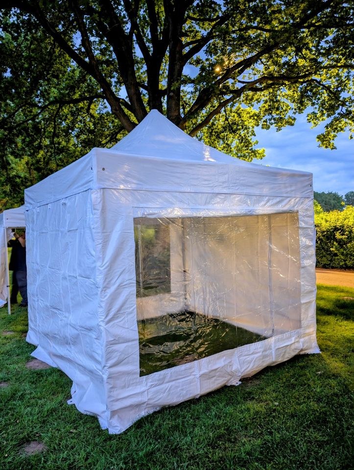 Faltpavillons Zelte 3x3m Profiqualität 4 Seiten mieten bei M&M Event – 2