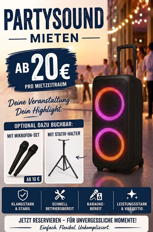 Lautsprecher JBL 320 mieten bei MA-Tools – Party-Sound