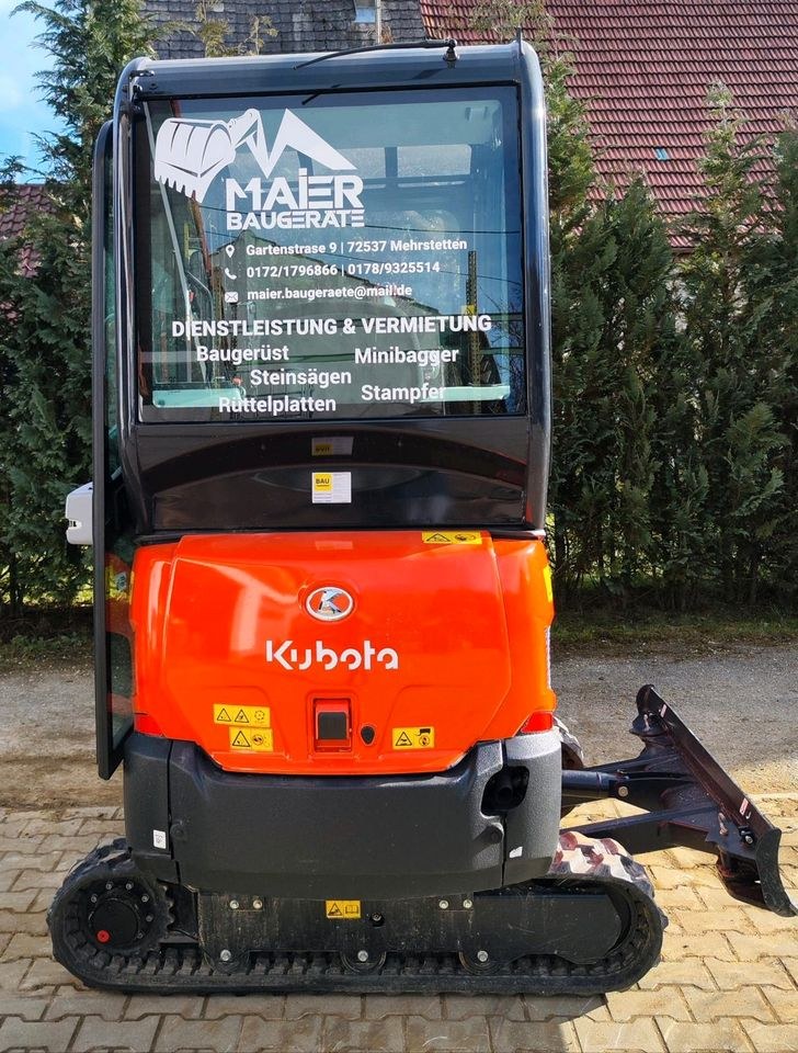 Kubota KX 019 4 Minibagger Powertilt HS01Bagger mieten in Mehrstetten – 3