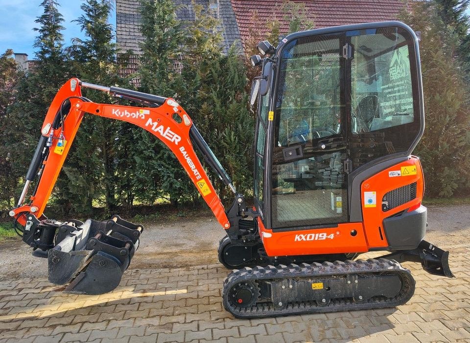 Kubota KX 019 4 Minibagger Powertilt HS01Bagger mieten in Mehrstetten – 2