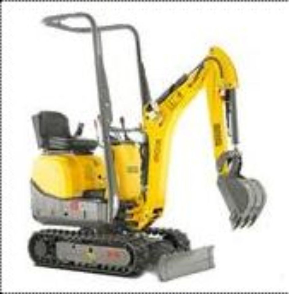 Minibagger 0,950 t Bagger mieten bei Mann Baumaschinen Rechtsform