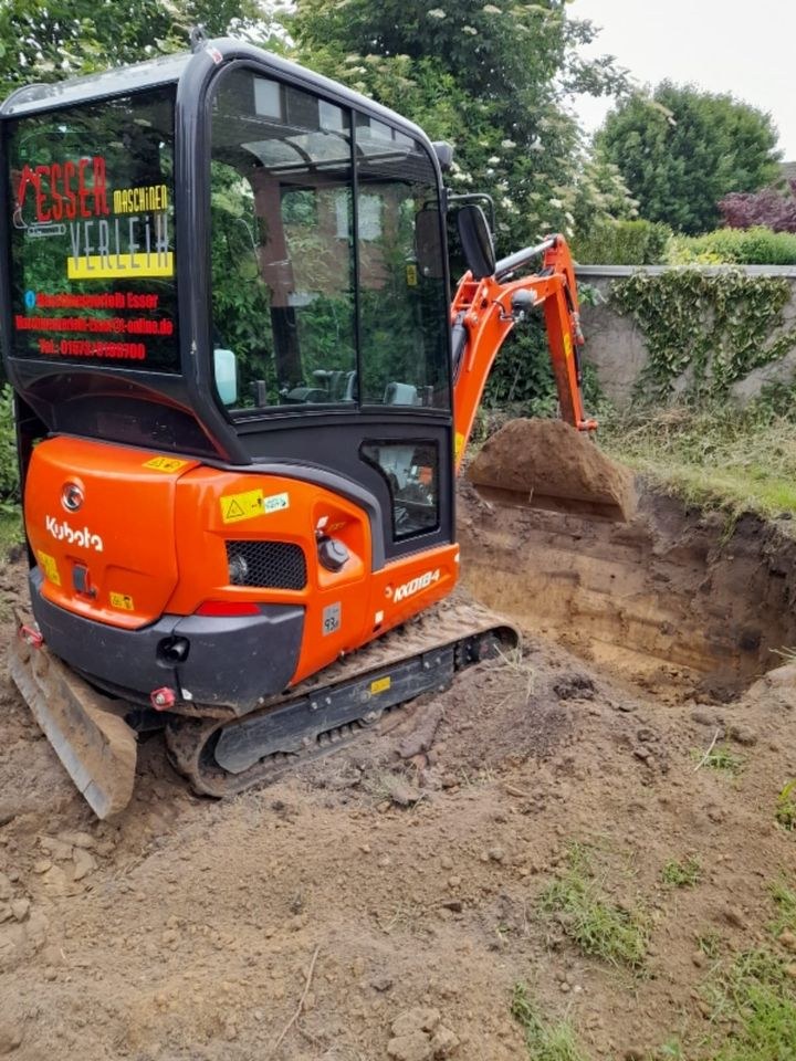 Kubota KX018 4 Minibagger mieten bei Maschinenverleih Esser