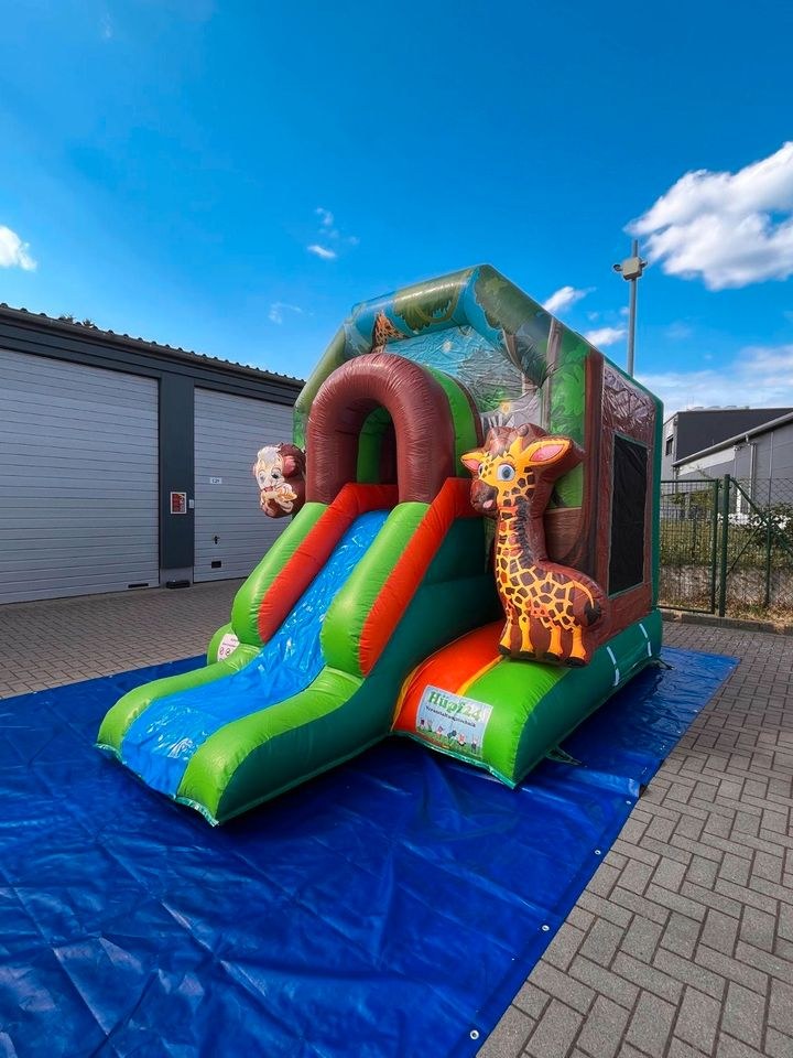 Jungle Hüpfburg Kinderparty viele Module mieten bei hüpf24