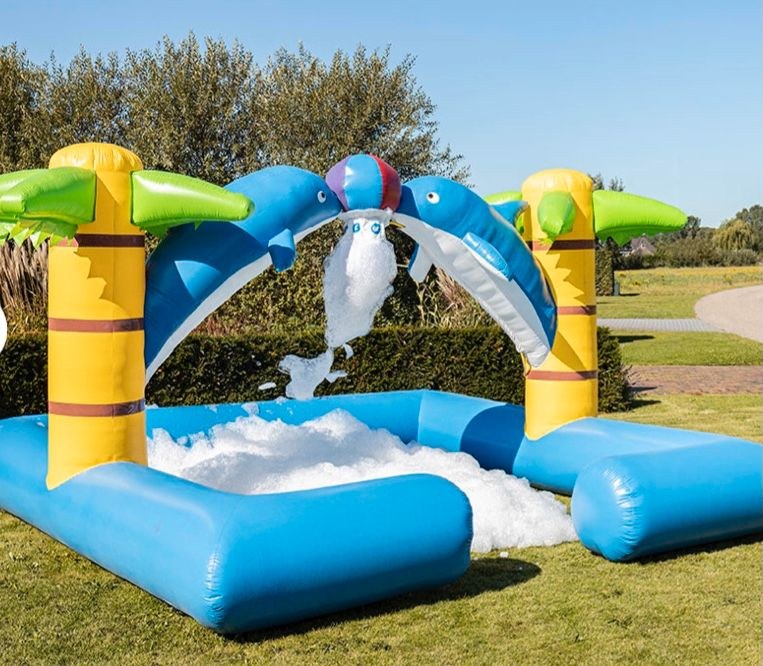 Delfin Bubblepark Schaum Hüpfburg Schaumparty mieten bei hüpf24 – 2