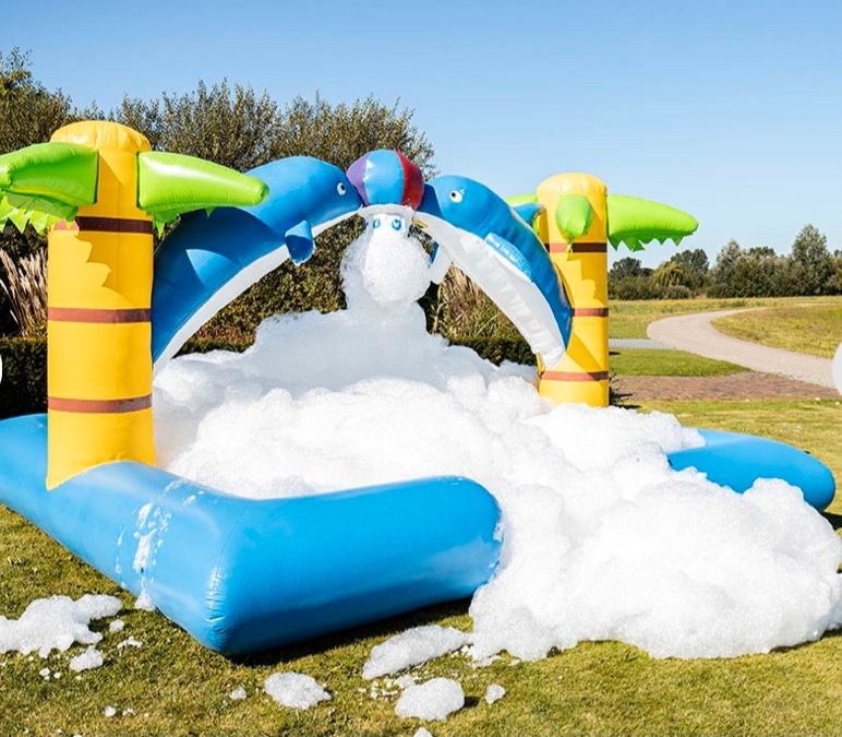 Delfin Bubblepark Schaum Hüpfburg Schaumparty mieten bei hüpf24 – 3