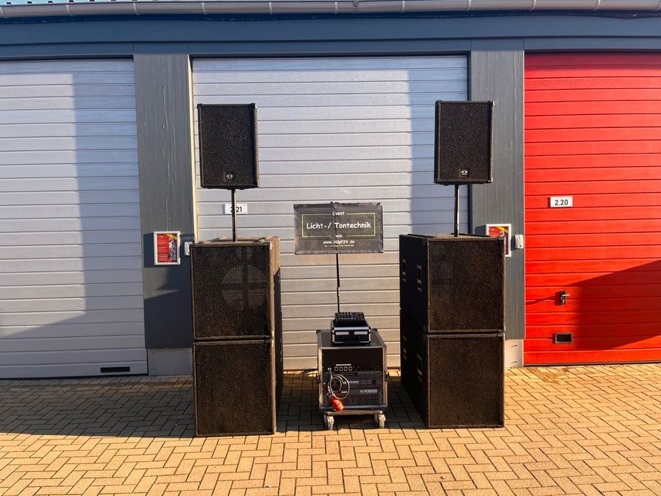 Dynacord F120 4x F18 System PA Anlage mieten bei hüpf24 – Party-Sound