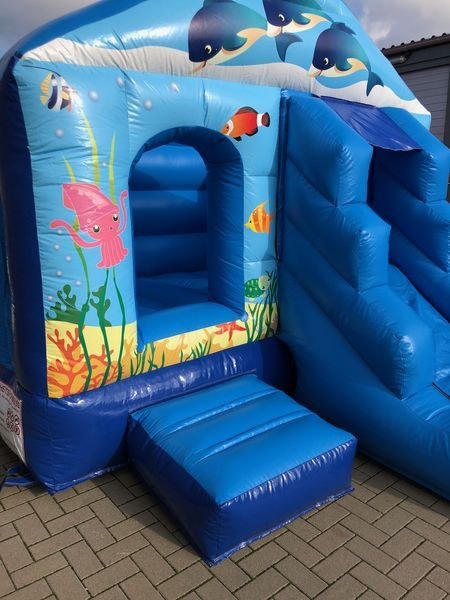 Delfin Häuschen Hüpfburg Rutsche mieten bei hüpf24 – 4