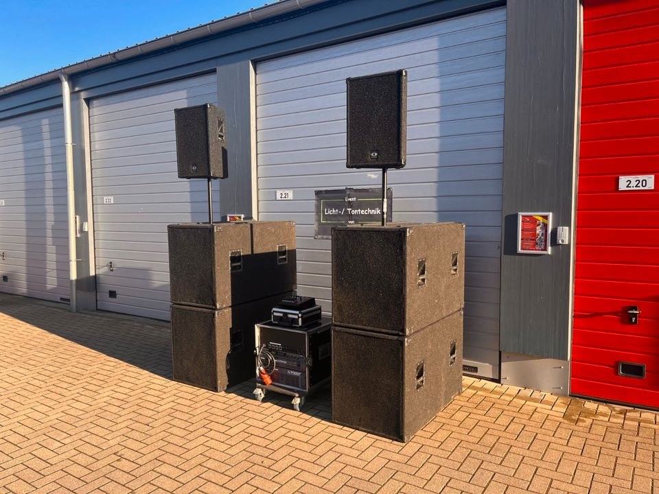 Dynacord F120 4x F18 System PA Anlage mieten bei hüpf24 – Party-Sound – 4