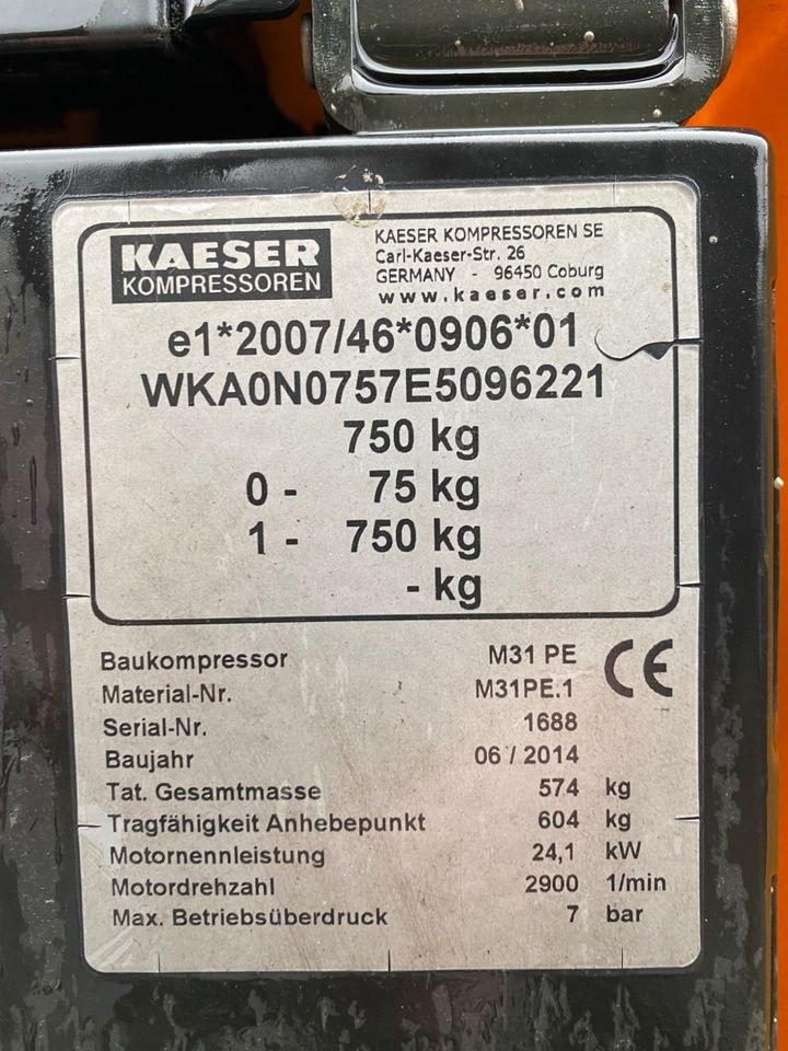 Kaeser Kompressor M31 PE mieten in Borken – Druckluft mobil – 3