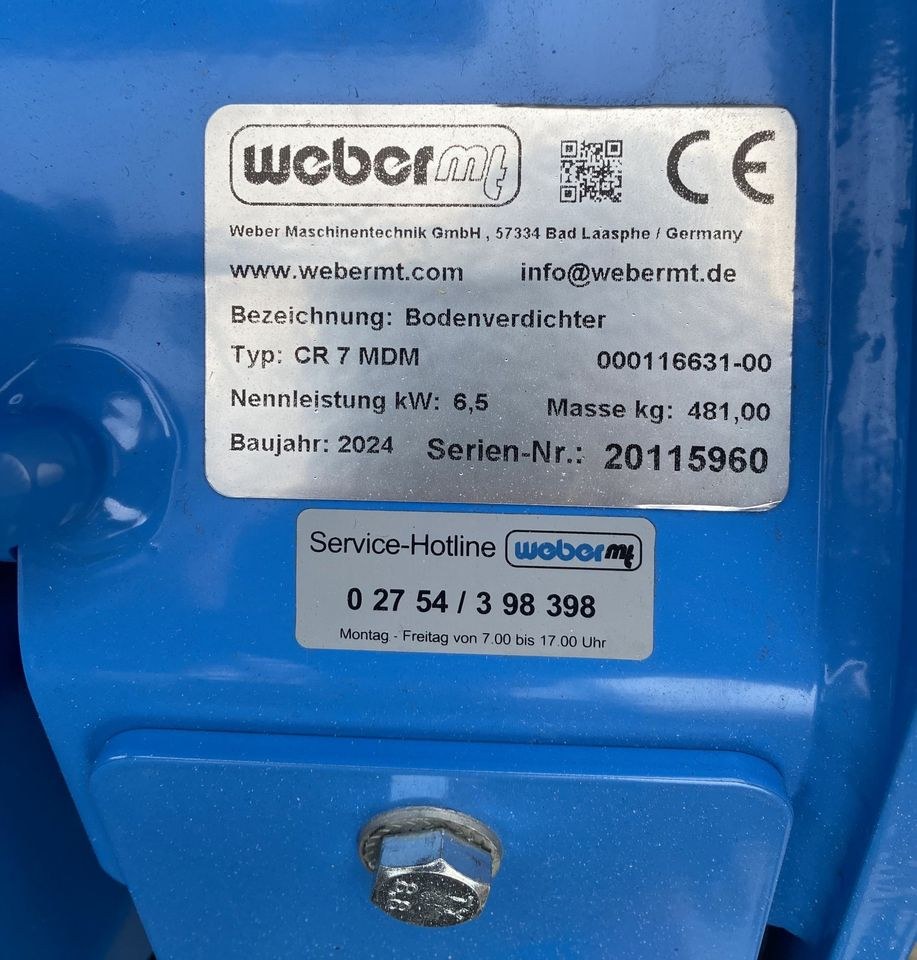 Weber CR7 480 KG Rüttelplatte mieten in Borken – 3