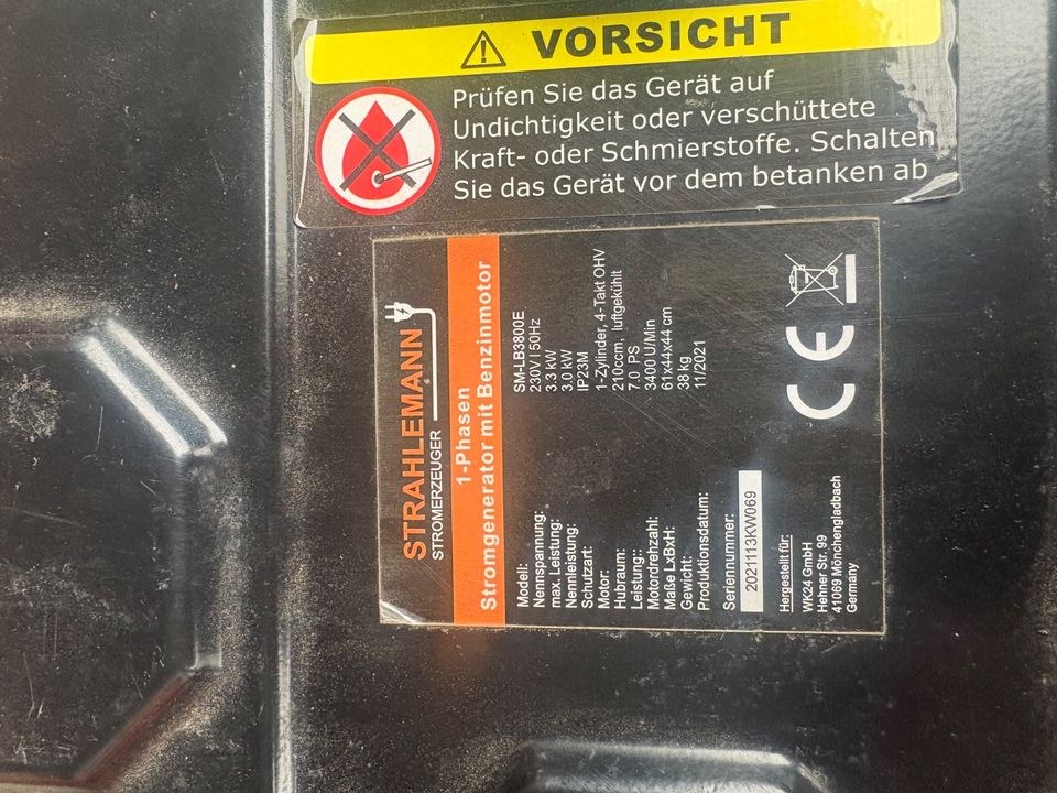 Stromaggregat Stromgenerator 3,3 kw 230V mieten bei MENGTOOLS – 4