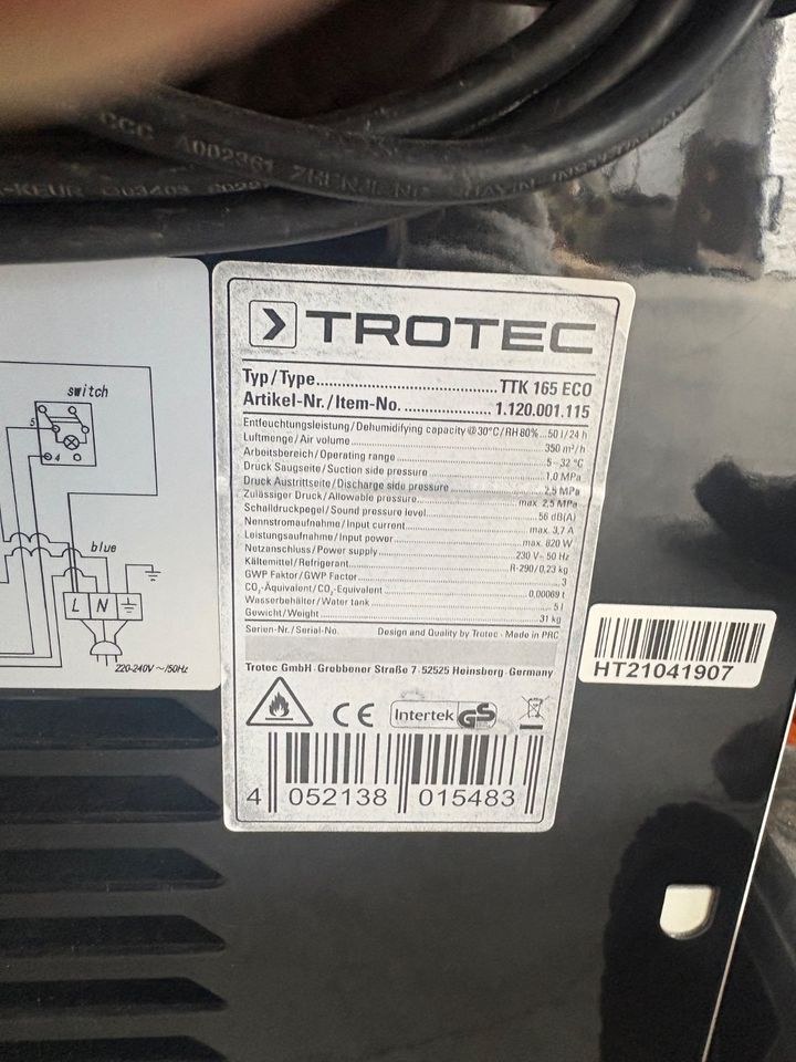 Bautrockner Trocknungsgerät Luftentfeuchter mieten bei MENGTOOLS – 3