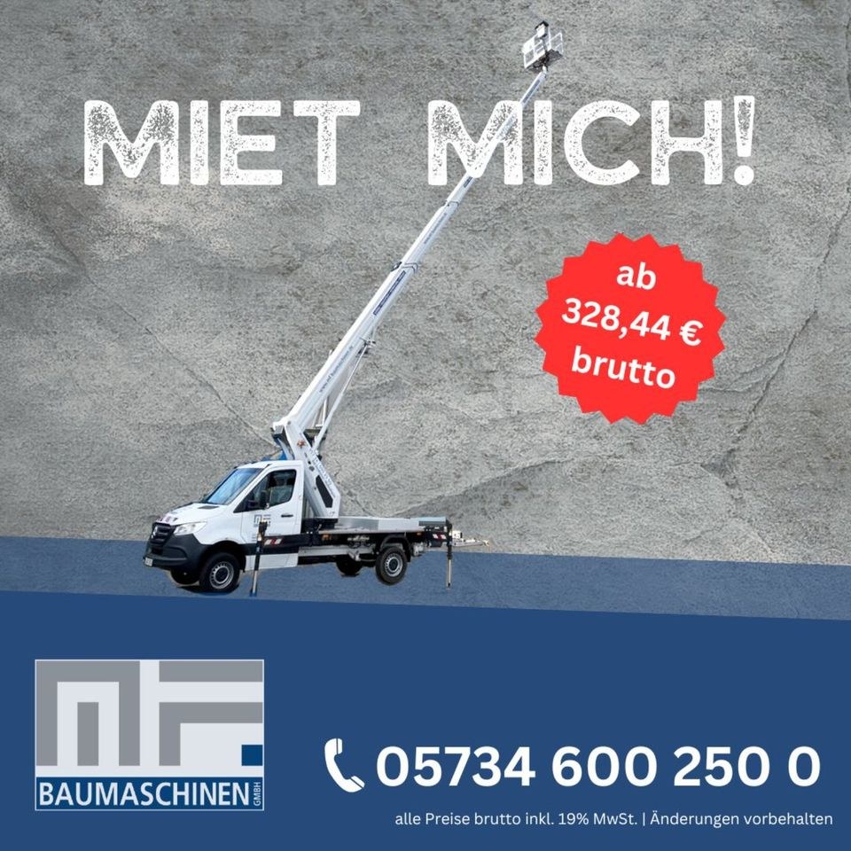 LKW Arbeitsbühne 3,5 t 29m max.Arbeitshöhe mieten bei MF Baumaschinen