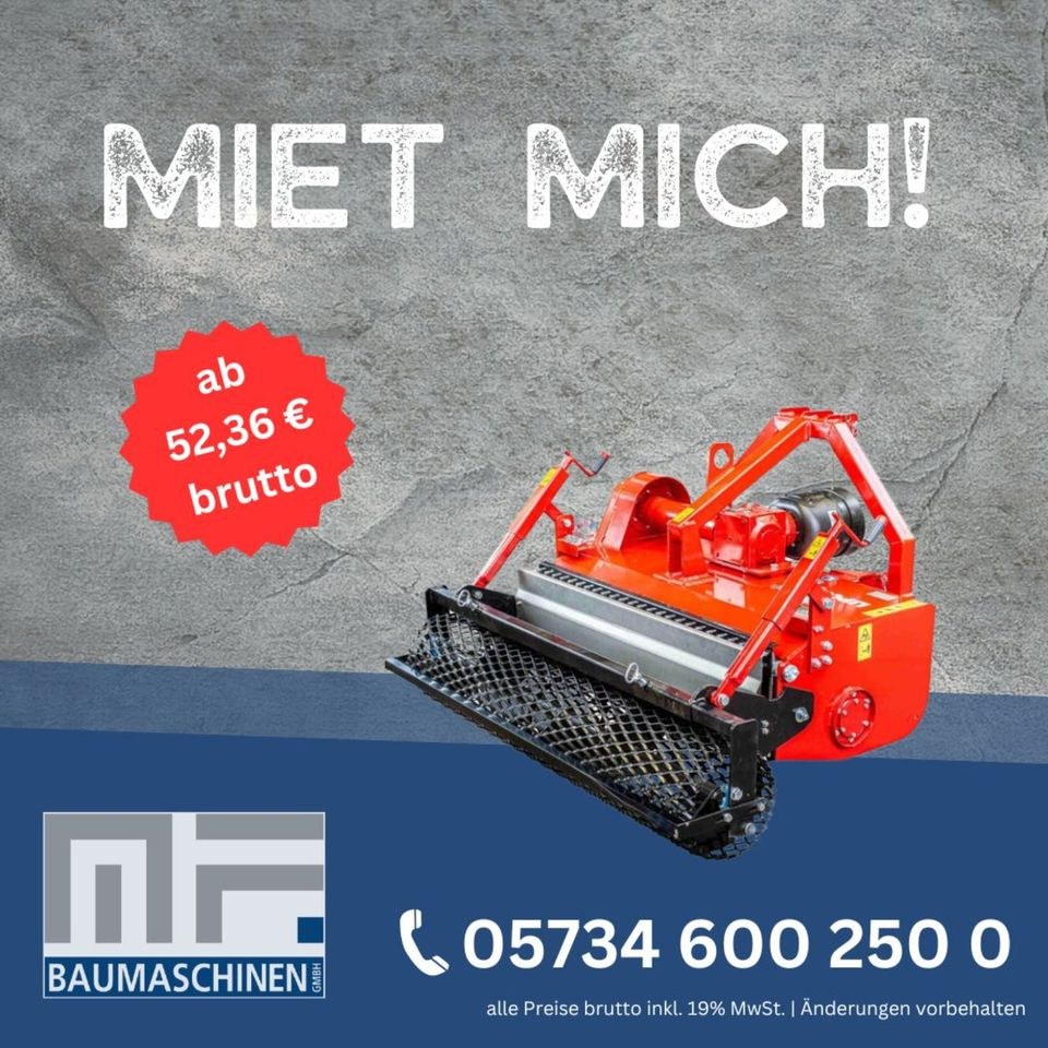 Umkehrfräse mieten bei MF Baumaschinen – für Beet & Rasenneuanlage